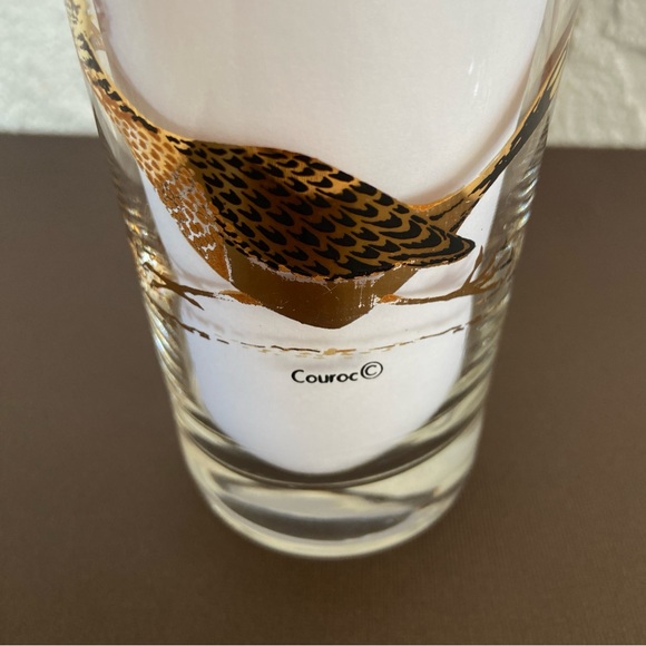 Couroc Mid Century Roadrunner Set Large Serving Tray with Six Highball Glasses - Picture 11 of 17